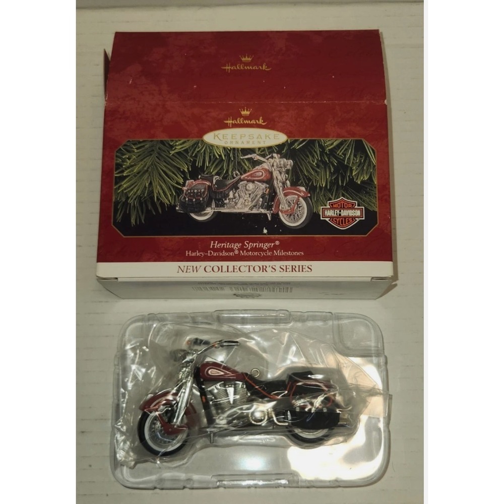 Hallmark Keepsake Ornament Harley-Davidson Heritage Springer Red 1999 Die-Cast